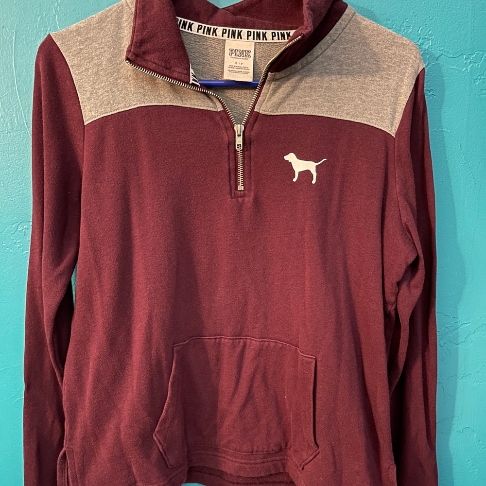 PINK quarter zip-up.